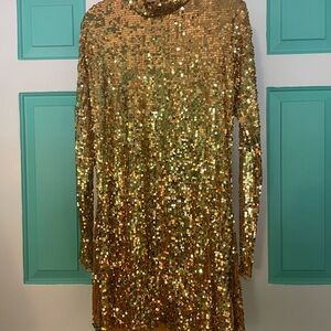 Gold Sequin Dress